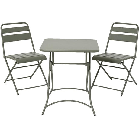 2 - Seater Metal Bistro Set - Green - BISTRO SET 2 PERSON - Beattys of Loughrea