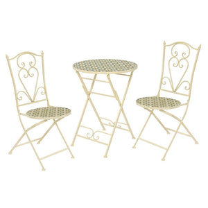 Mosaic Madrid Bistro Two Seater Folding Set - BISTRO SET 2 PERSON - Beattys of Loughrea