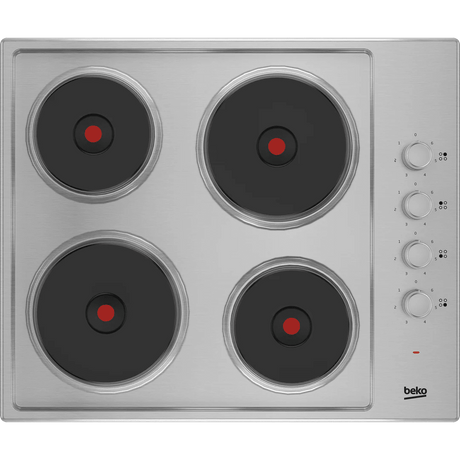 Beko Hibe64101X 60Cm Solid Plate Hob - HOBS FULL SIZE 4+ RINGS - Beattys of Loughrea