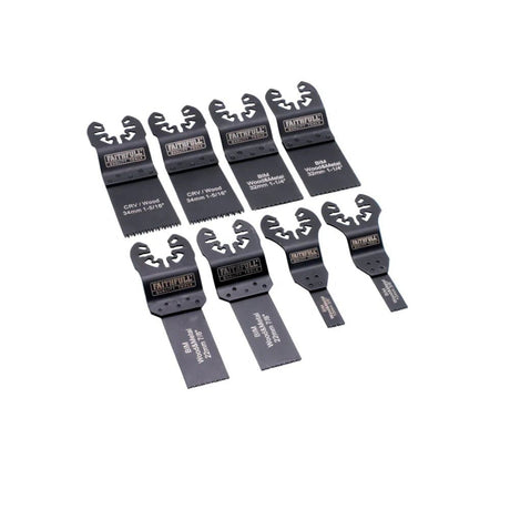 Faithfull 8 Piece Mixed Multi - Tool Blade Set | XMS25MULTI8 - TOOL SETS/ SOCKET SETS - Beattys of Loughrea