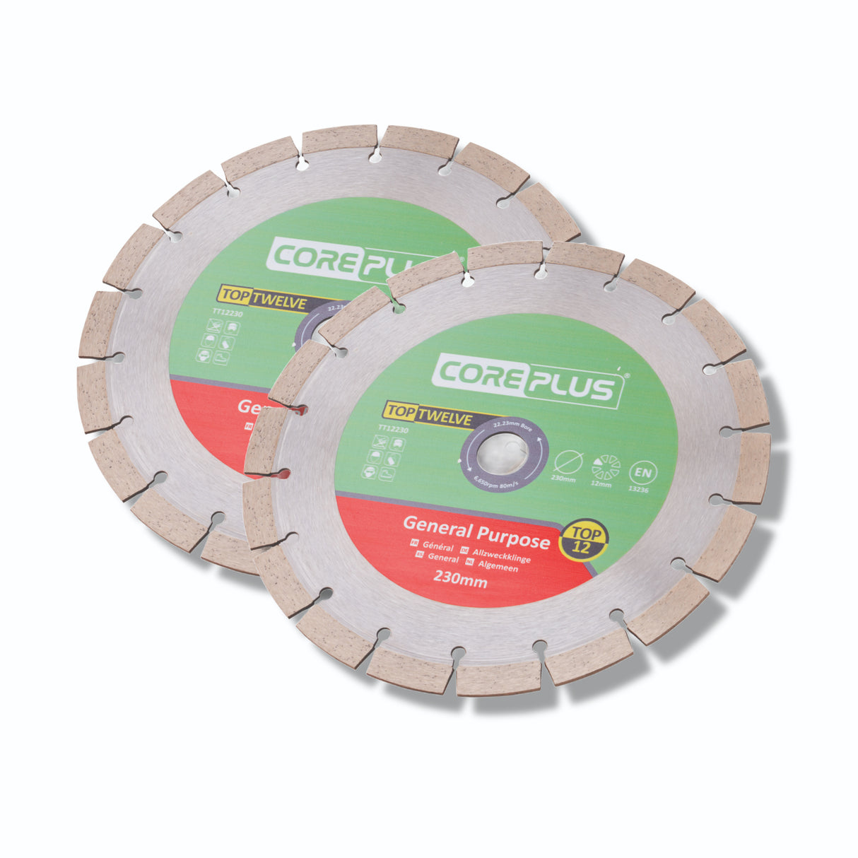 Coreplus 230mm Diamond Blade Twin Pack - BLADES - Beattys of Loughrea