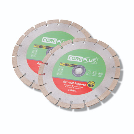 Coreplus 230mm Diamond Blade Twin Pack - BLADES - Beattys of Loughrea