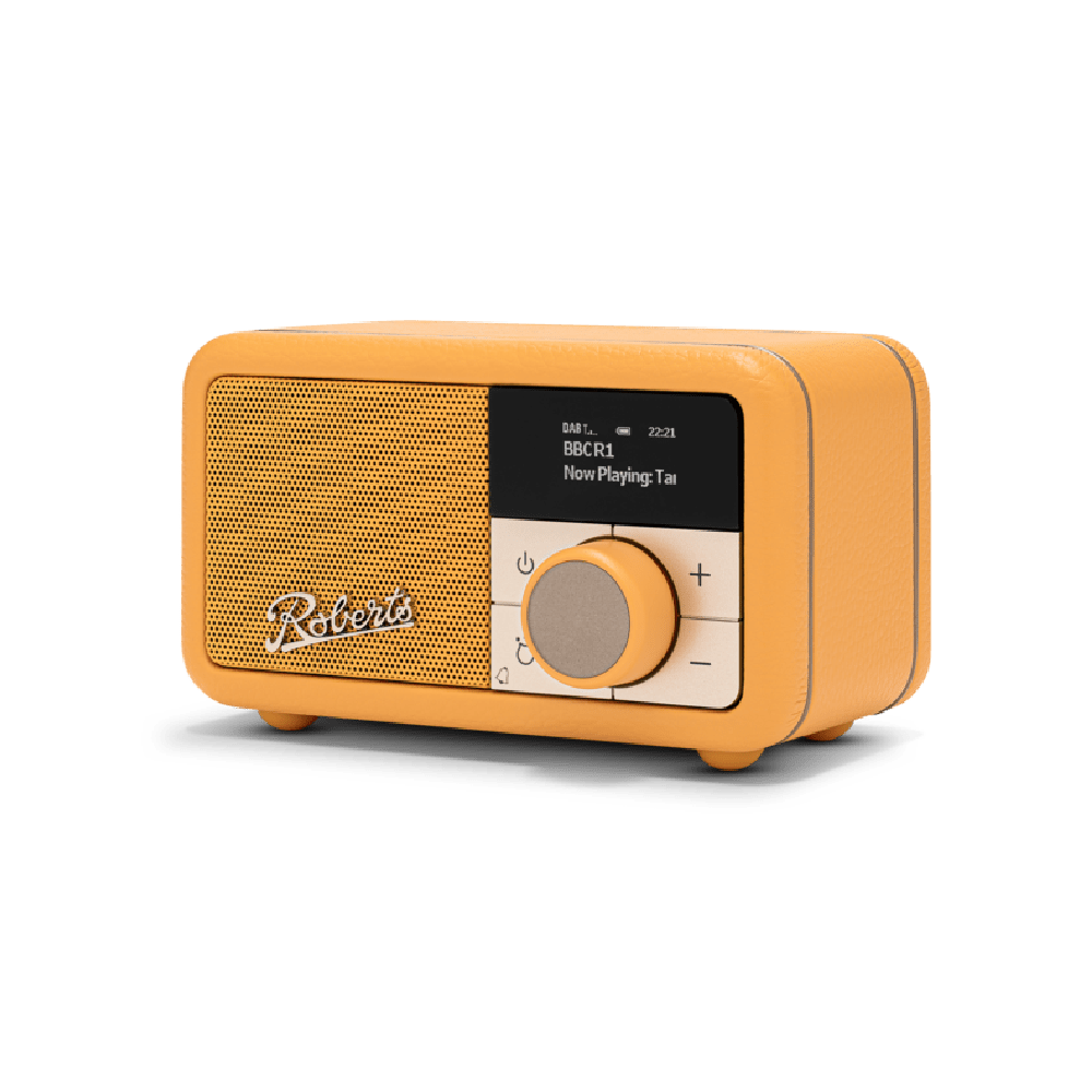 Roberts, REV - PETITE2SY, Bluetooth Speaker FM Radio, Sunburst Yellow - DAB DIGITAL RADIO - Beattys of Loughrea