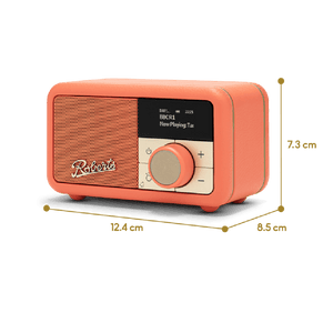 Roberts, REV - PETITE2PO, Bluetooth Speaker FM Radio, Pop Orange - DAB DIGITAL RADIO - Beattys of Loughrea