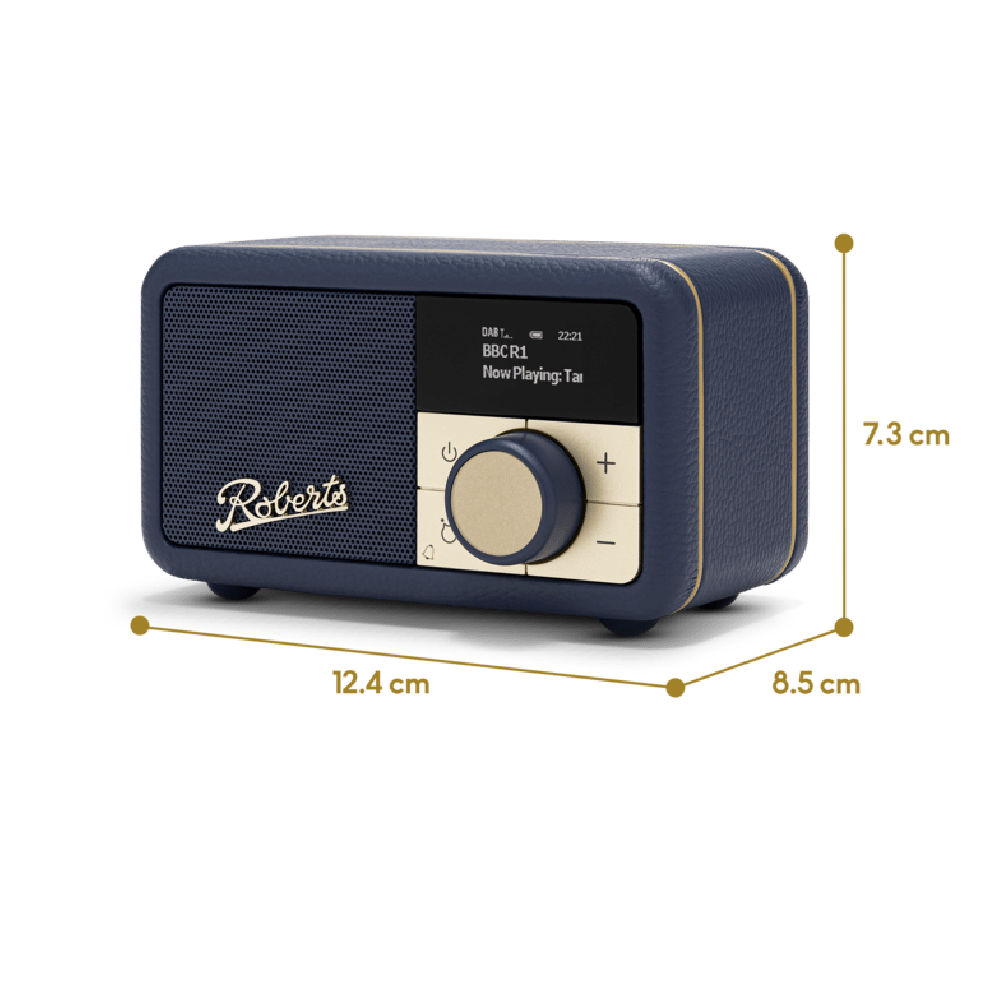 Roberts, REV - PETITE2MB, Bluetooth Speaker FM Radio, Midnight Blue - DAB DIGITAL RADIO - Beattys of Loughrea