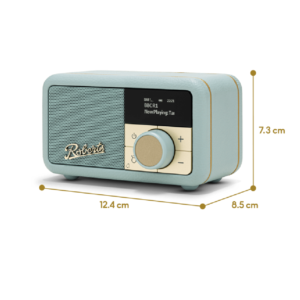 Roberts, REV - PETITE2DE, Bluetooth Speaker FM Radio, Duck Egg Blue - DAB DIGITAL RADIO - Beattys of Loughrea