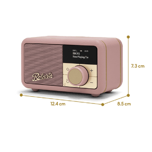 Roberts, REV - PETITE2DP, Bluetooth Speaker FM Radio, Dusky Pink - DAB DIGITAL RADIO - Beattys of Loughrea