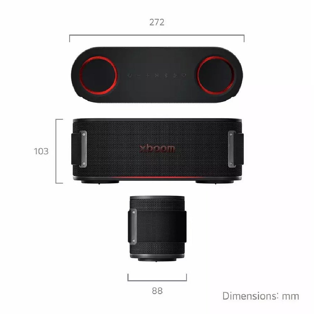 LG XBOOM Bounce Portable Bluetooth Speaker – Black - SPEAKERS HIFI MP3 PC - Beattys of Loughrea