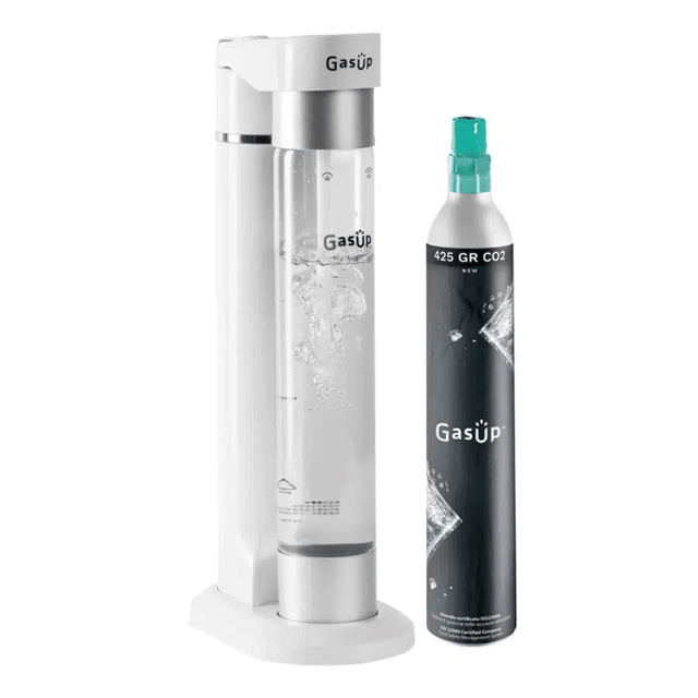 Gasup Quokka Soda Maker with Cylinder Screw-in White | 4106001 - WATER CARBONATORS, SODA STREAM - Beattys of Loughrea