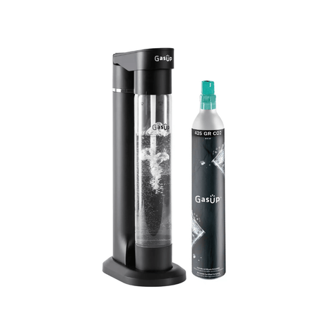 Gasup Quokka Soda Maker with Cylinder Screw-in Black | 4106021 - WATER CARBONATORS, SODA STREAM - Beattys of Loughrea