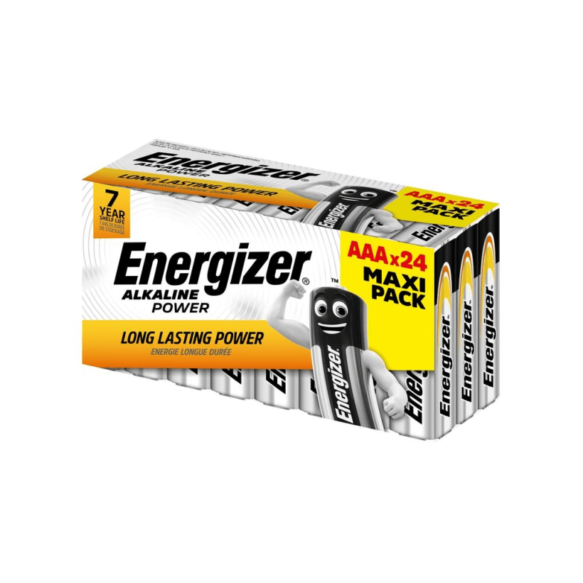 Energizer Alkaline Power AAA Batteries – 24 - Pack Maxi Pack - BATTERIES - Beattys of Loughrea