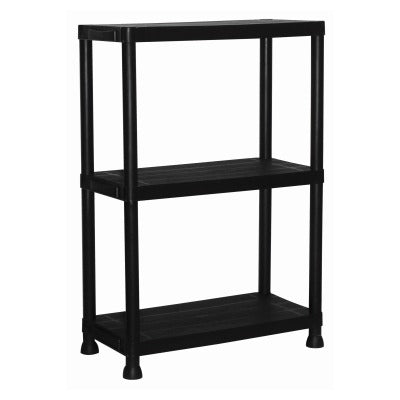 Blackspur 3 Tier Plastic Shelving Unit - WOODEN / PLASTIC SHELVES - Beattys of Loughrea