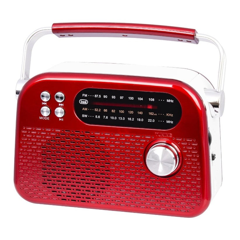 TREVI RETRO RADIO USB/SD USB C CHARGE RED RDA70BR02 RDA70BR02