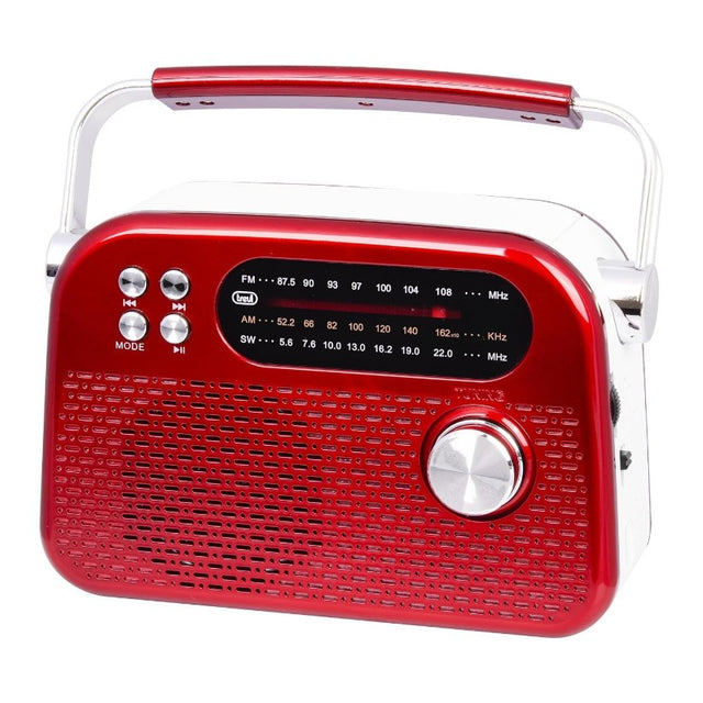 TREVI RETRO RADIO USB/SD USB C CHARGE RED RDA70BR02 RDA70BR02