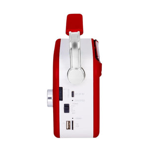 TREVI RETRO RADIO USB/SD USB C CHARGE RED RDA70BR02 RDA70BR02