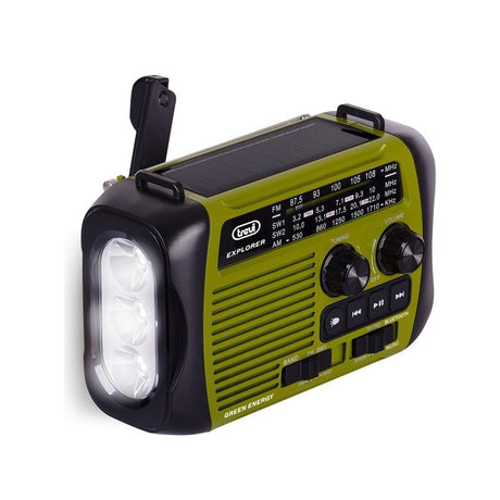 Trevi RA 7F30 BT Dynamo and Solar Emergency Radio – Green - AM/FM RADIO - Beattys of Loughrea