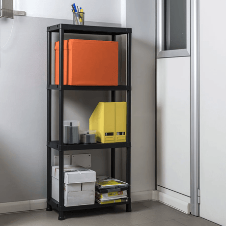 Toomax Universal Pro 63 – 4 Tier Shelving Unit - WOODEN / PLASTIC SHELVES - Beattys of Loughrea