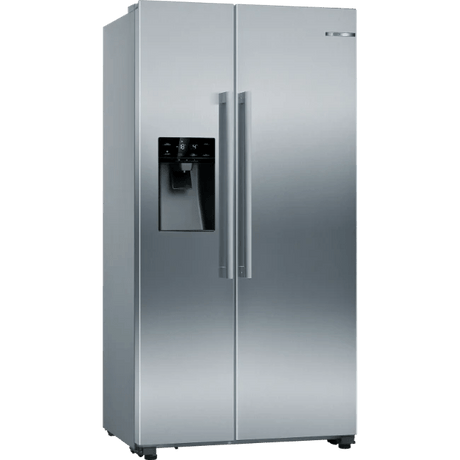 Bosch KAD93AIERG American‑style fridge freezer, brushed steel, 371L - FR/FREEZER MED COMBI 0 - 299L - Beattys of Loughrea