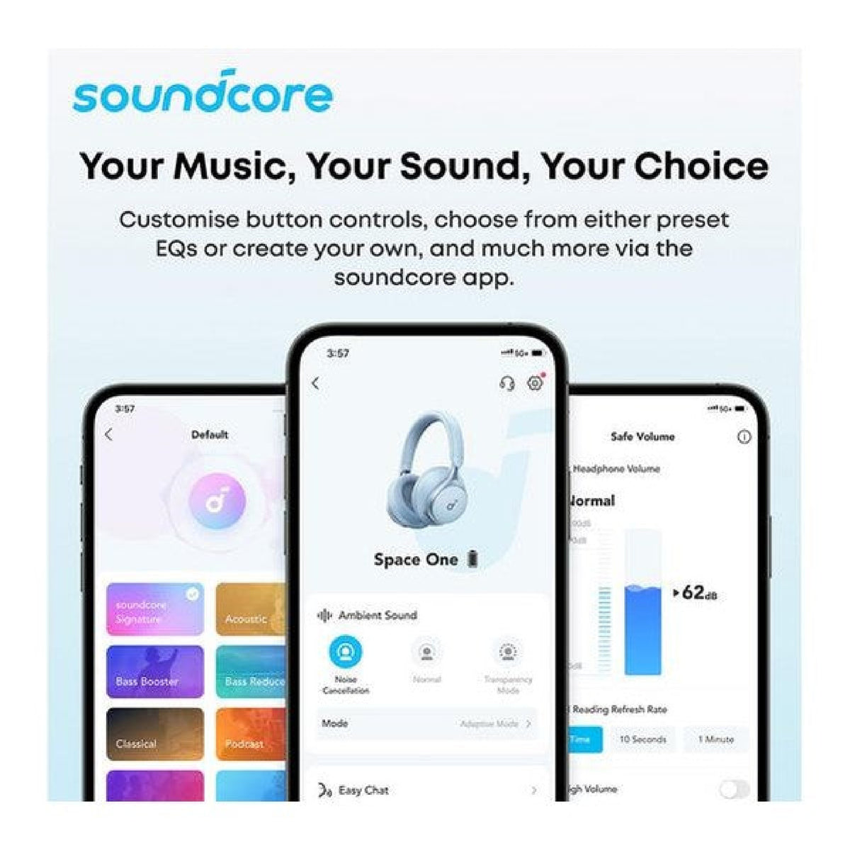Soundcore Space One Pro Black Over-Ear Noise Cancelling Headphones