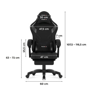 Huzaro Force 3.7 Carbon Black Gaming Chair - GAMING & LAPTOP CHAIR / DESK - Beattys of Loughrea