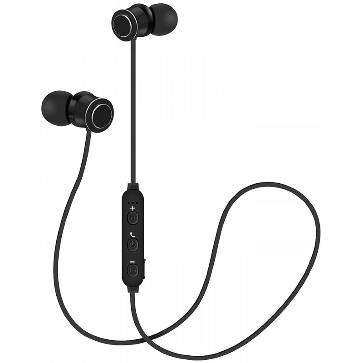 Groov-e Metal Buds Black Bluetooth Earphones with Remote & Mic (GV-BT1200-BK)