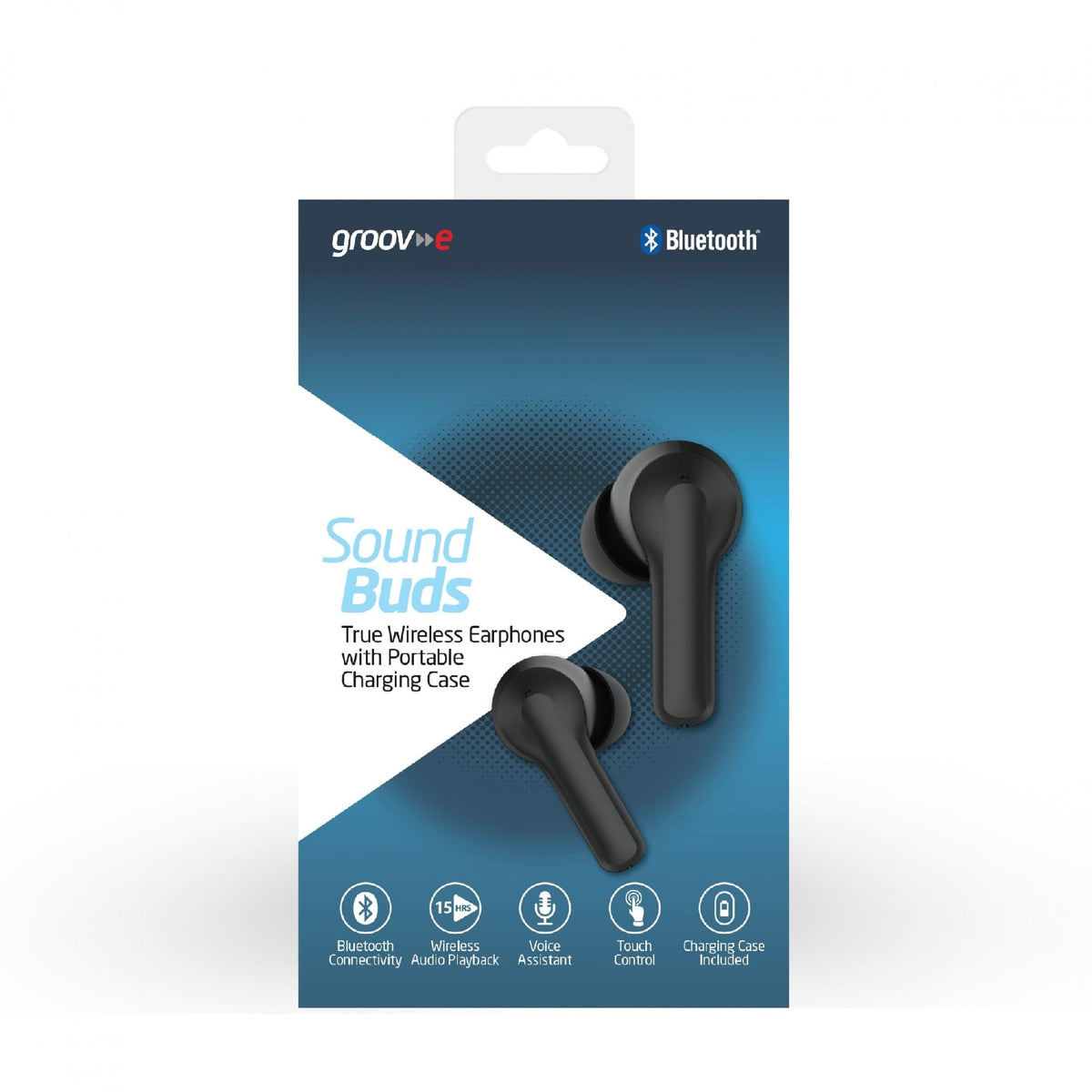 Groov-e Sound Buds Black True Wireless Earphones with Charging Case (GVTW09BK)
