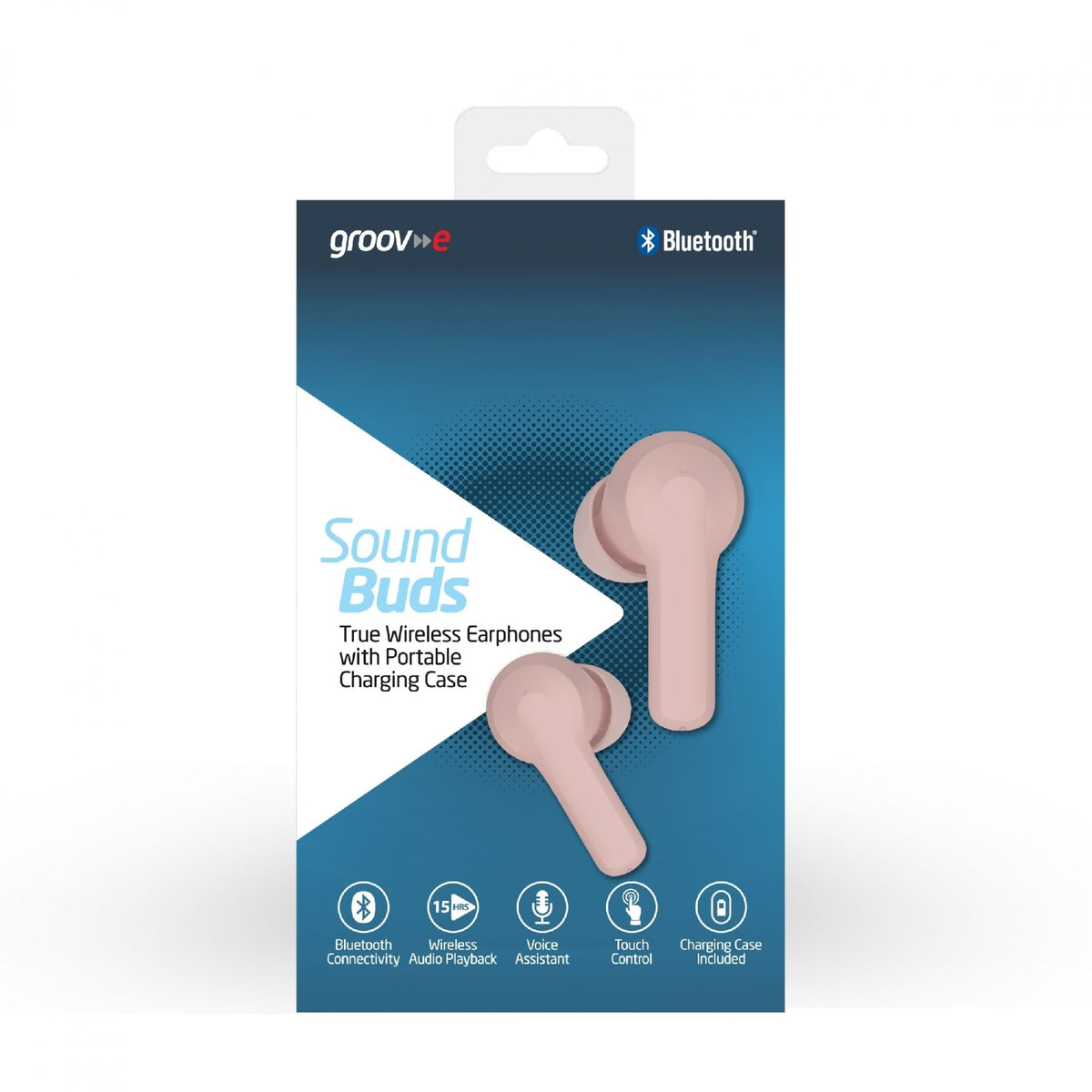 Groov-e Sound Buds Pink True Wireless Earphones with Voice Assistant (GVTW09PK)