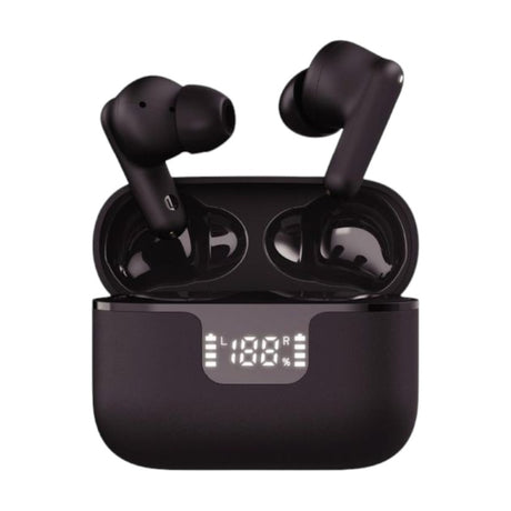Groov-e Vibe Buds True Wireless Earbuds with ANC - Black - HEADPHONES / EARPHONES/ MICROPHONE - Beattys of Loughrea