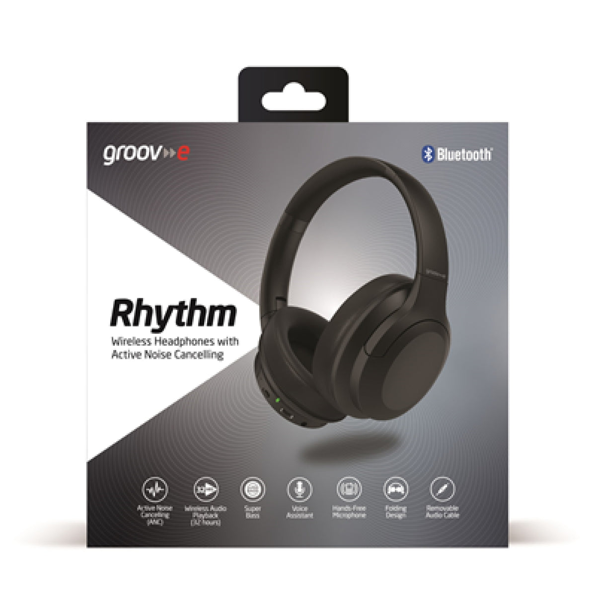 Groov-e Rhythm ANC Bluetooth Headphones - Black
