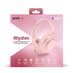 Groov-e Rhythm ANC Bluetooth Headphones - Pink