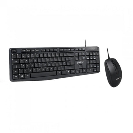 Groov-e Wired Keyboard & Mouse Set - Black - HEADPHONES / EARPHONES/ MICROPHONE - Beattys of Loughrea