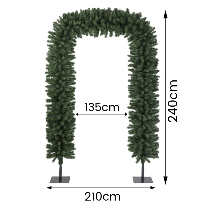 Everland Christmas Deco Arch – 240cm Tall - XMAS TREE F/O LIGHT UP - Beattys of Loughrea