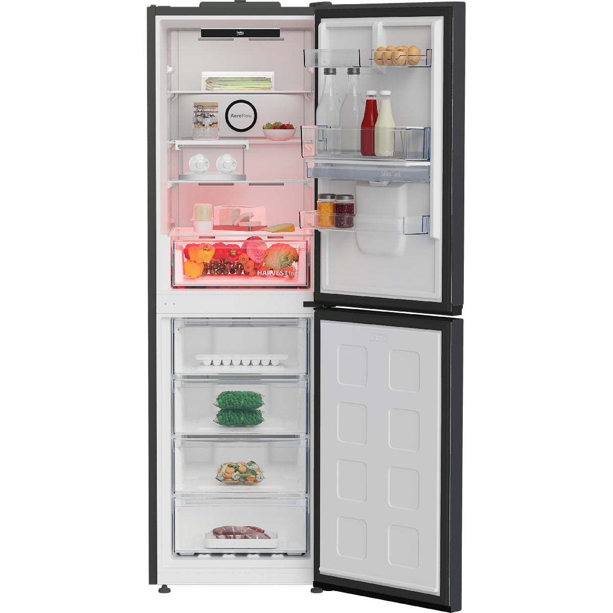 Beko CNAD5692DVA Anthracite Fridge Freezer - 317L