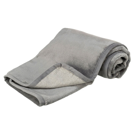 Levy Cosy Pet Blanket Plush 100 x 70cm Grey - PET SLEEPING BASKET, BEDS - Beattys of Loughrea