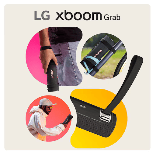 LG XBOOM Grab Portable Bluetooth Speaker - Black