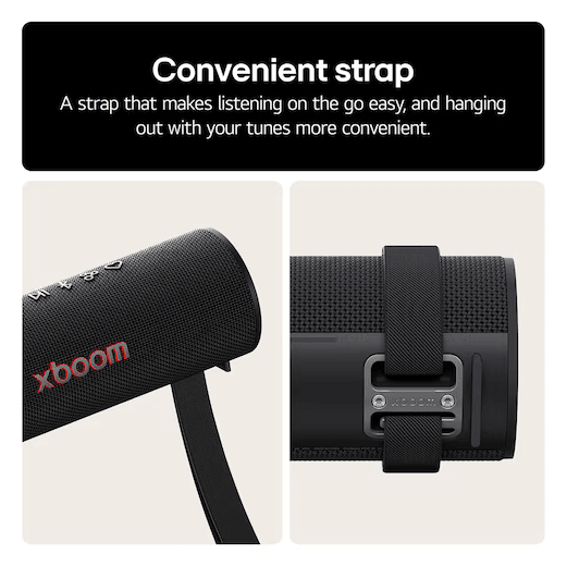 LG XBOOM Grab Portable Bluetooth Speaker - Black