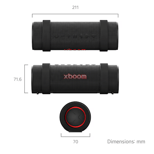 LG XBOOM Grab Portable Bluetooth Speaker - Black