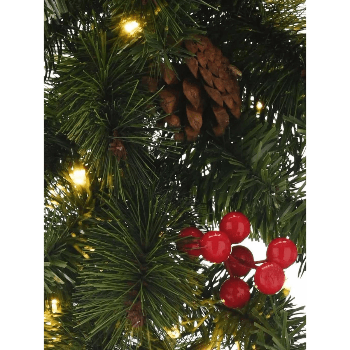 Festive Ben Nevis Pre-Lit Garland 270cm, Battery Operated - XMAS GARLANDS - Beattys of Loughrea