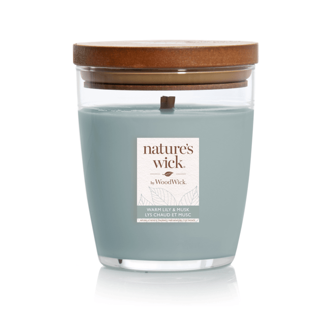 Nature’s Wick by WoodWick 284g Candle – Warm Lily & Musk - CANDLES - Beattys of Loughrea