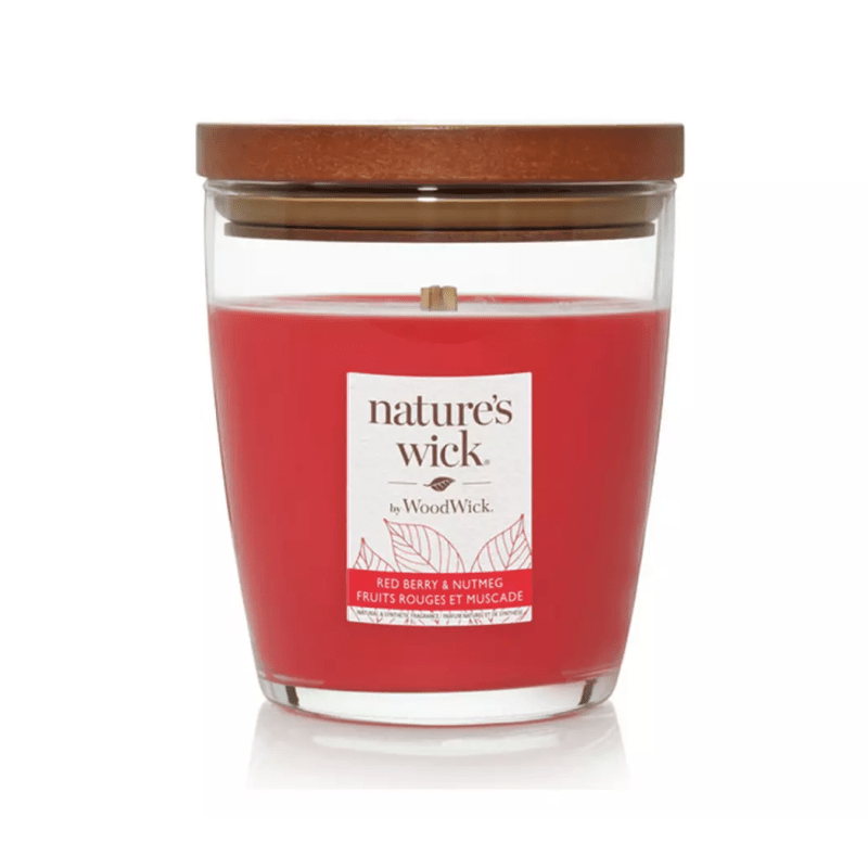 Nature’s Wick by WoodWick 284g Candle – Red Berry & Nutmeg - CANDLES - Beattys of Loughrea