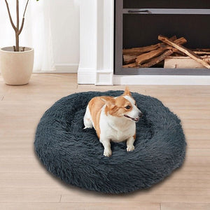 Extrastar Calming Donut Pet Bed Grey - Medium - PET SLEEPING BASKET, BEDS - Beattys of Loughrea