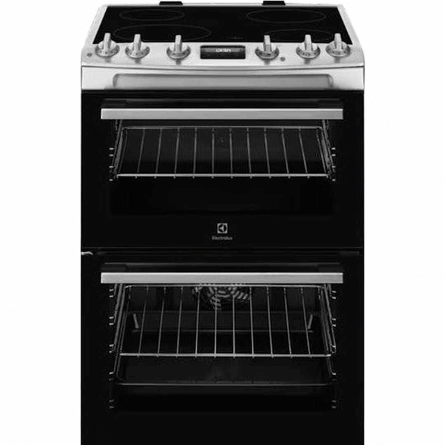 Electrolux 60cm Double Oven Electric Cooker - Stainless Steel| LKR655200X - ELECT COOKER FREESTANDING <65CM - Beattys of Loughrea