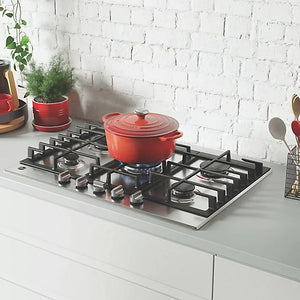 Hoover H-HOB 300 HHG75WK3X 75cm 5 Burner Gas Hob, Stainless Steel