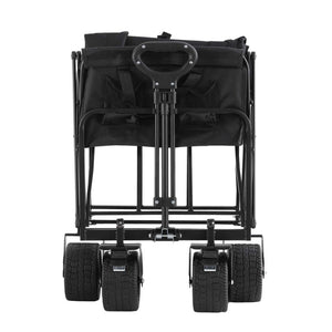 Explorer Foldable Handy Cart – Black – Extra Wide Wheels – 100KG Load - GARDEN TIDY BAGS, CARTS, SUNDRY ACCESSORIES - Beattys of Loughrea
