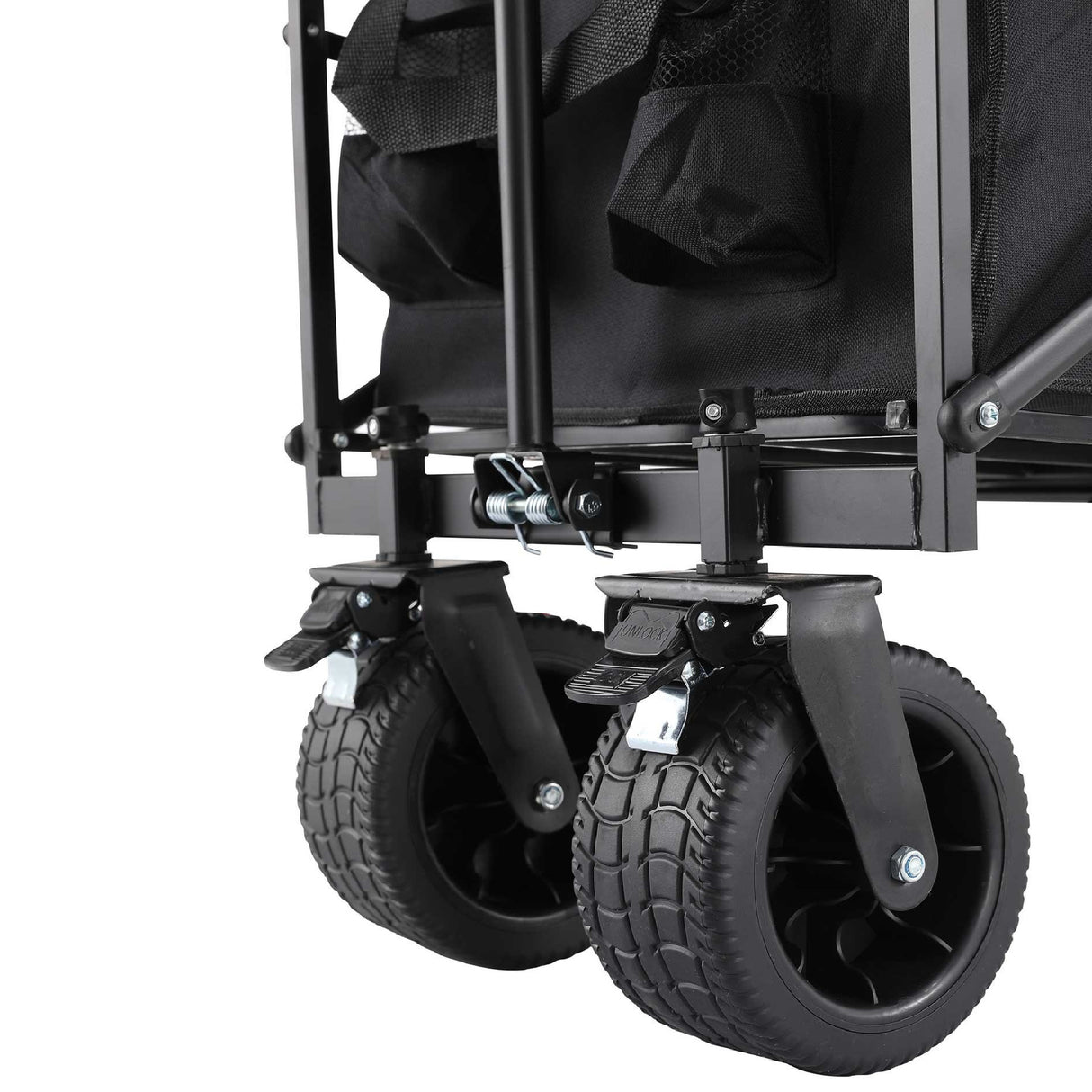 Explorer Foldable Handy Cart – Black – Extra Wide Wheels – 100KG Load - GARDEN TIDY BAGS, CARTS, SUNDRY ACCESSORIES - Beattys of Loughrea
