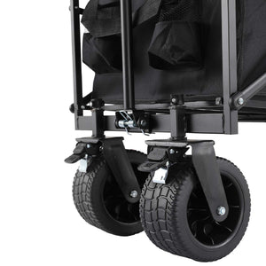 Explorer Foldable Handy Cart – Black – Extra Wide Wheels – 100KG Load - GARDEN TIDY BAGS, CARTS, SUNDRY ACCESSORIES - Beattys of Loughrea