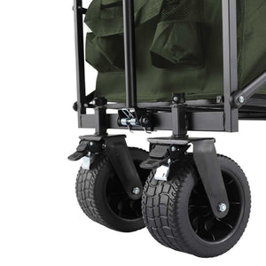 Explorer Foldable Handy Cart – Green – Extra Wide Wheels – 100KG Load - GARDEN TIDY BAGS, CARTS, SUNDRY ACCESSORIES - Beattys of Loughrea