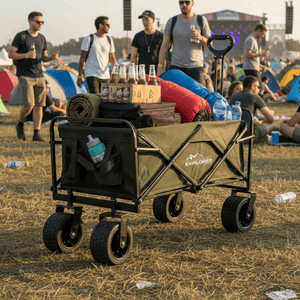 Explorer Foldable Handy Cart – Green – Extra Wide Wheels – 100KG Load - GARDEN TIDY BAGS, CARTS, SUNDRY ACCESSORIES - Beattys of Loughrea