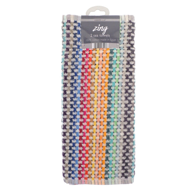 Pack of 2 Tea Towels Rainbow - TOWELS FACECLOTHS - Beattys of Loughrea