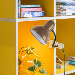Clip On Lamp New Retro – Mocha Brown - DESK/READING LAMPS - Beattys of Loughrea